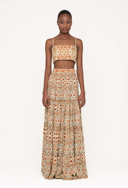 Main image -   Acara-Calados-Hand-Embroidered-Viscose-Cropped-Top-12061