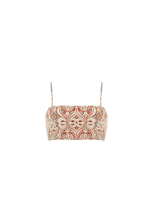 Hover Alternative image -   Acara-Calados-Hand-Embroidered-Viscose-Cropped-Top-12061-HOVER