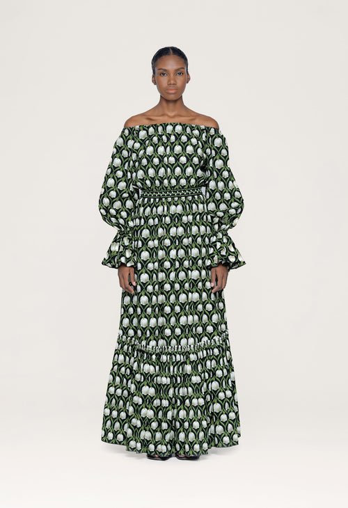 Main image -   Almendra-Perla-Embroidered-Maxi-Dress-13431