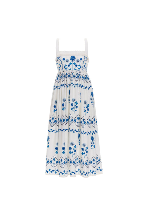 Hover Alternative image -   Barbara-Ventura-Cotton-Hand-Embroidered-Midi-Dress-12669-HOVER