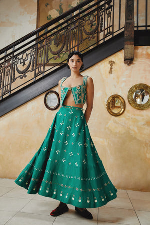 Bel-Mar-Esmeralada-Hand-Embroidered-Maxi-Skirt-14051
