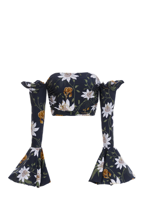 Hover Alternative image -   Gracia-Pasiflora-Sugar-Cane-Cropped-Top-12592-HOVER