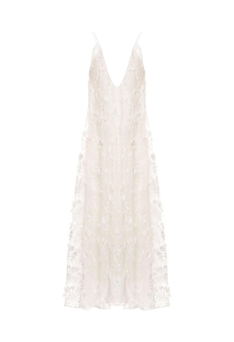 Hierbaluisa-Diente-De-Leon-Organza-Maxi-Dress-11263-HOVER - 5