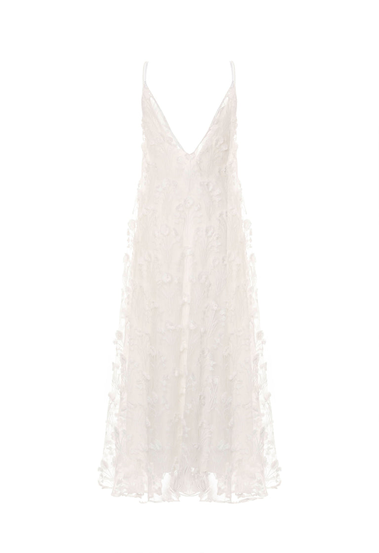 Hierbaluisa-Diente-De-Leon-Organza-Maxi-Dress-11263 - 6