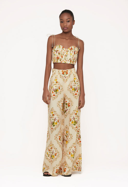 Main image -   Moringa-Clementina-Linen-Cropped-Top-11989