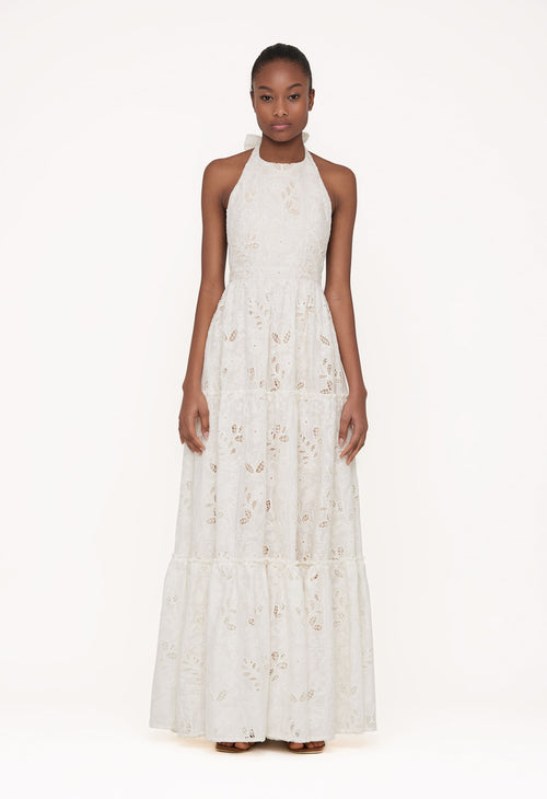 Main image -   Naranja-Pradera-Eyelet-Linen-Maxi-Dress-12239