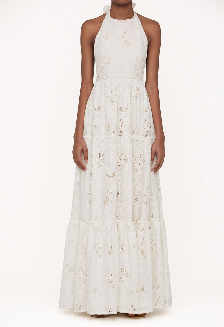 Naranja-Pradera-Eyelet-Linen-Maxi-Dress-12239 - 3