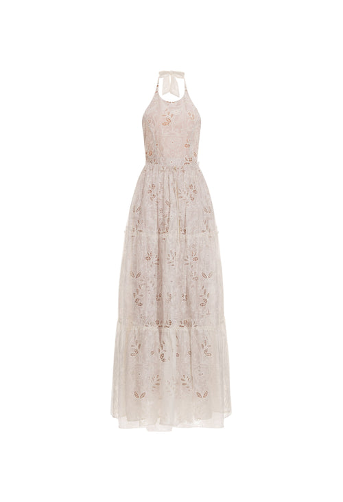Hover Alternative image -   Naranja-Pradera-Eyelet-Linen-Maxi-Dress-12239-HOVER