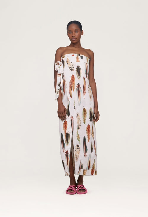 Main image -   Noche-Pluma-Linen-Maxi-Dress-12652