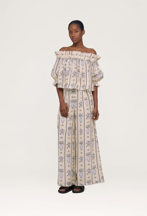 Main image -   Urucu-Tinaja-Linen-Blouse-12639