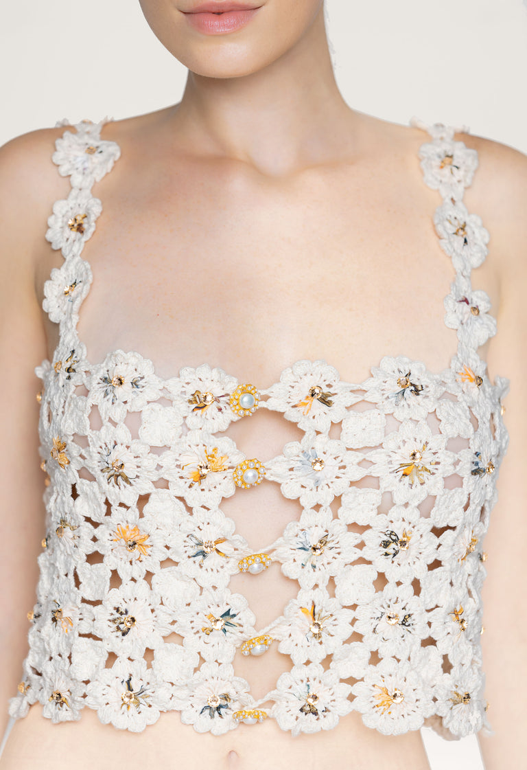 Zilia-Caracola-Embroidered-Cropped-Top-13451 - 3