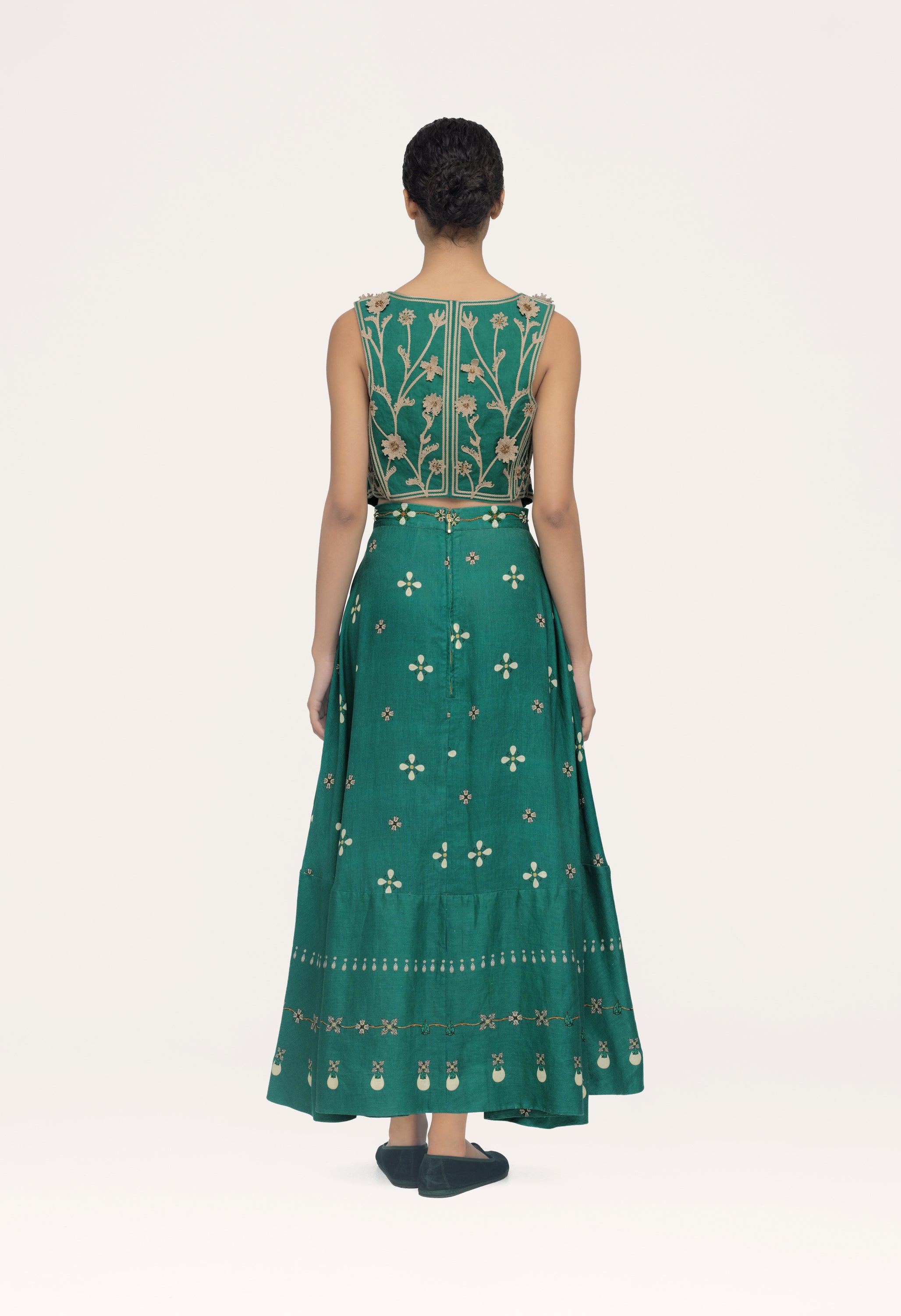 Bel-Mar-Esmeralada-Hand-Embroidered-Maxi-Skirt-14051