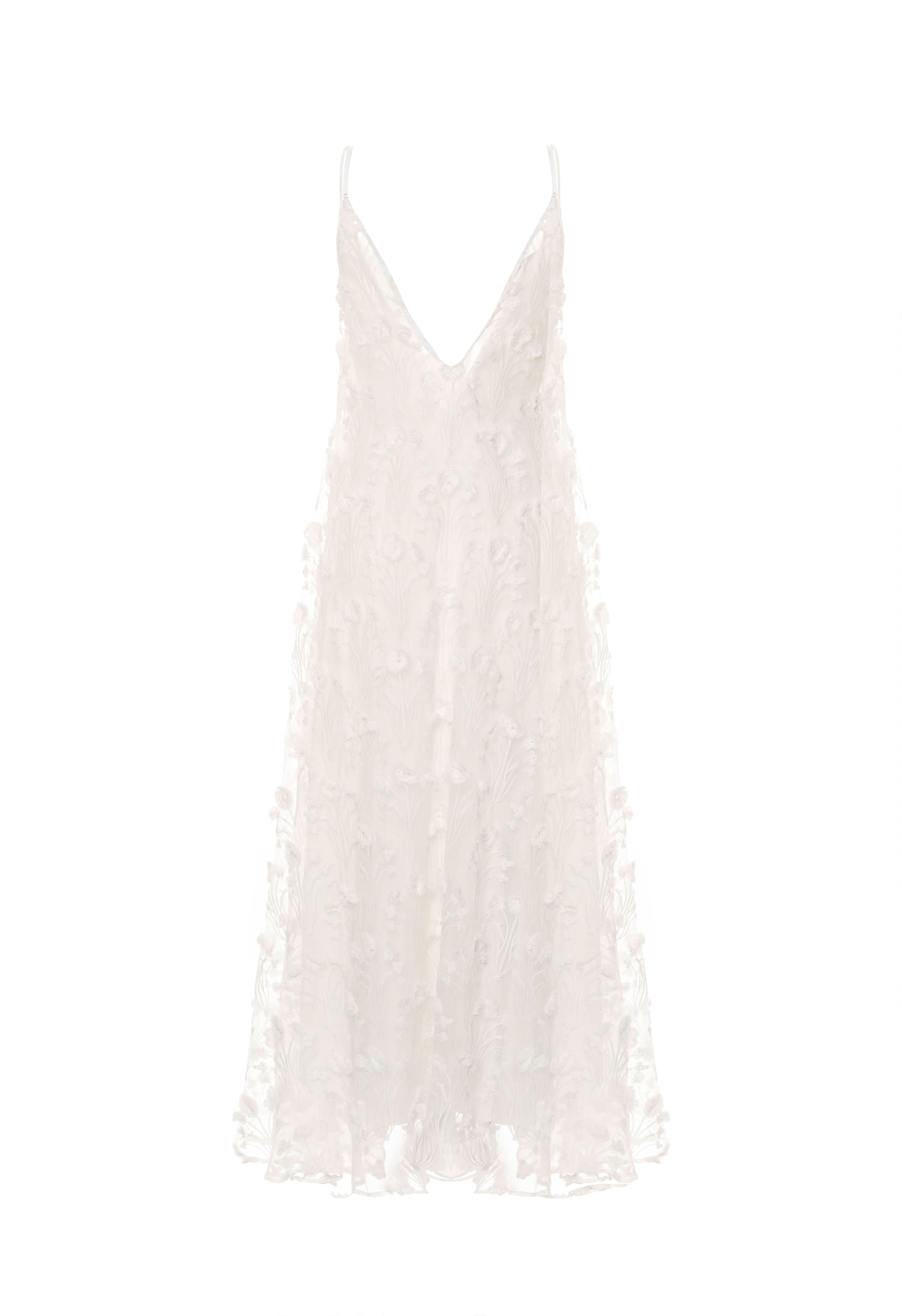 Hierbaluisa-Diente-De-Leon-Organza-Maxi-Dress-11263