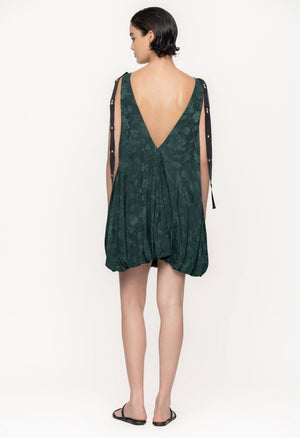 Sauco-Diente-De-Leon-Musgo-ViscoseJacquard-Mini-Dress-11256